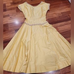 Vintage 60s or 70s Yellow Dress Handmade?